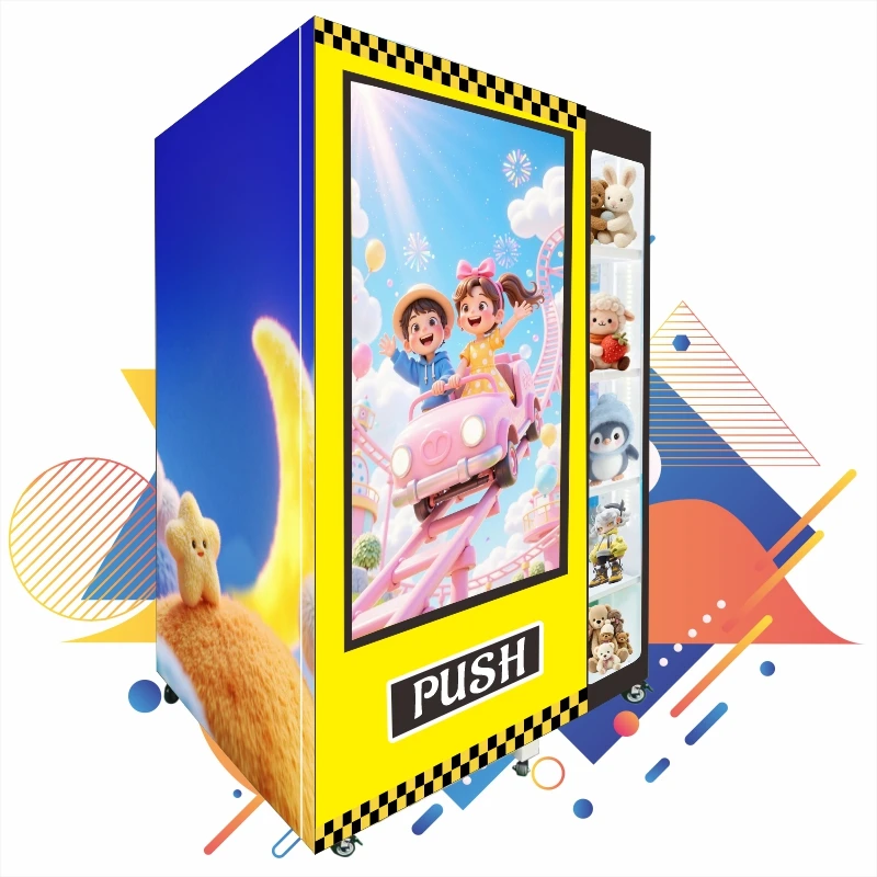 Large-capacity Fully Automatic Outdoor Snack Drink Vending Machines Touchscreen Display Supports Coin Handling Fully Waterproof