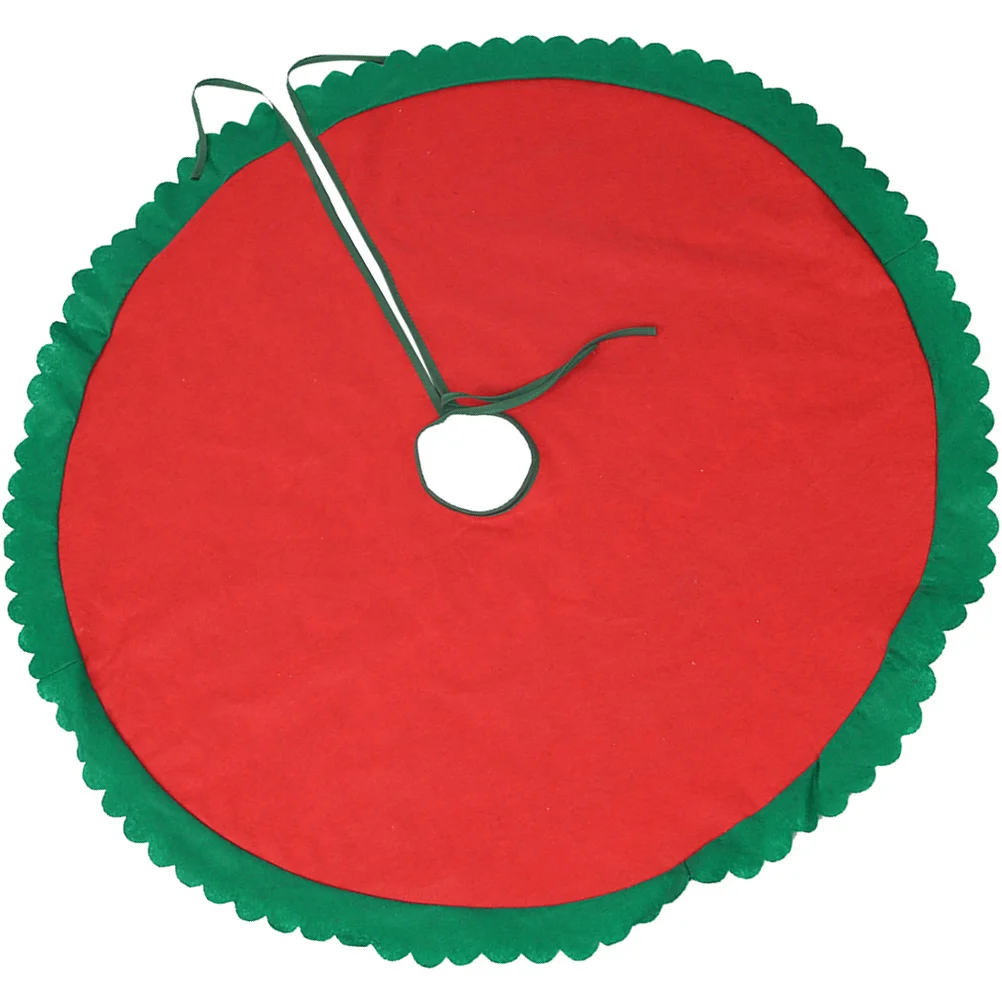

FELTECHELECTR Christmas Tree Skirt Decorative Carpet Sturdy Comfortable Holiday Home Party Hotel Decoration Random Color