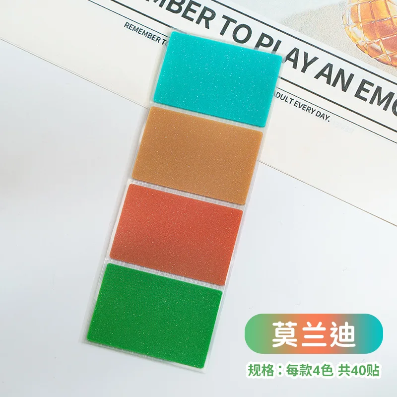40 шт., прозрачные красочные индексные креативные блокноты для заметок, офисные школьные канцелярские принадлежности, самоклеящиеся наклейки, липкие блокноты