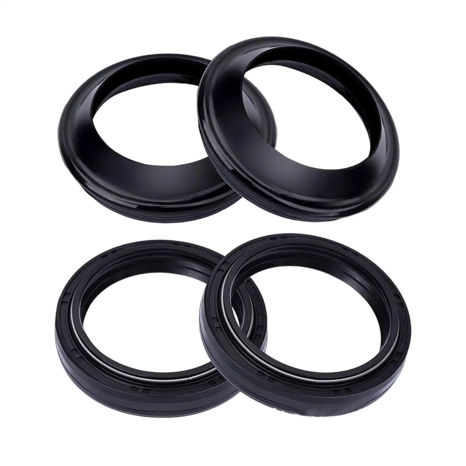 4x Motorcycle Front Fork Damper Shock Oil Seal & Dust Seal for Yamaha FZ07 2015-2017 FJ09 2015-2016 Yzf-R6 2005-2016