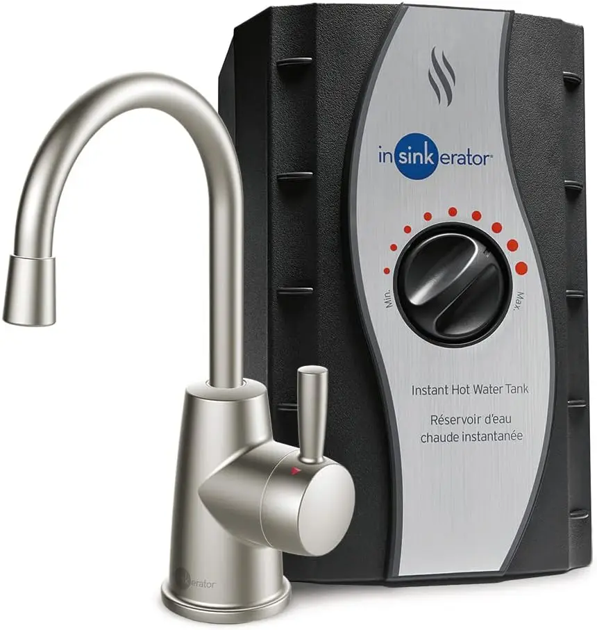 InSinkErator H-HOT150SN-SS Instant Hot Water Dispenser System with Stainless Steel Tank, Satin Nickel