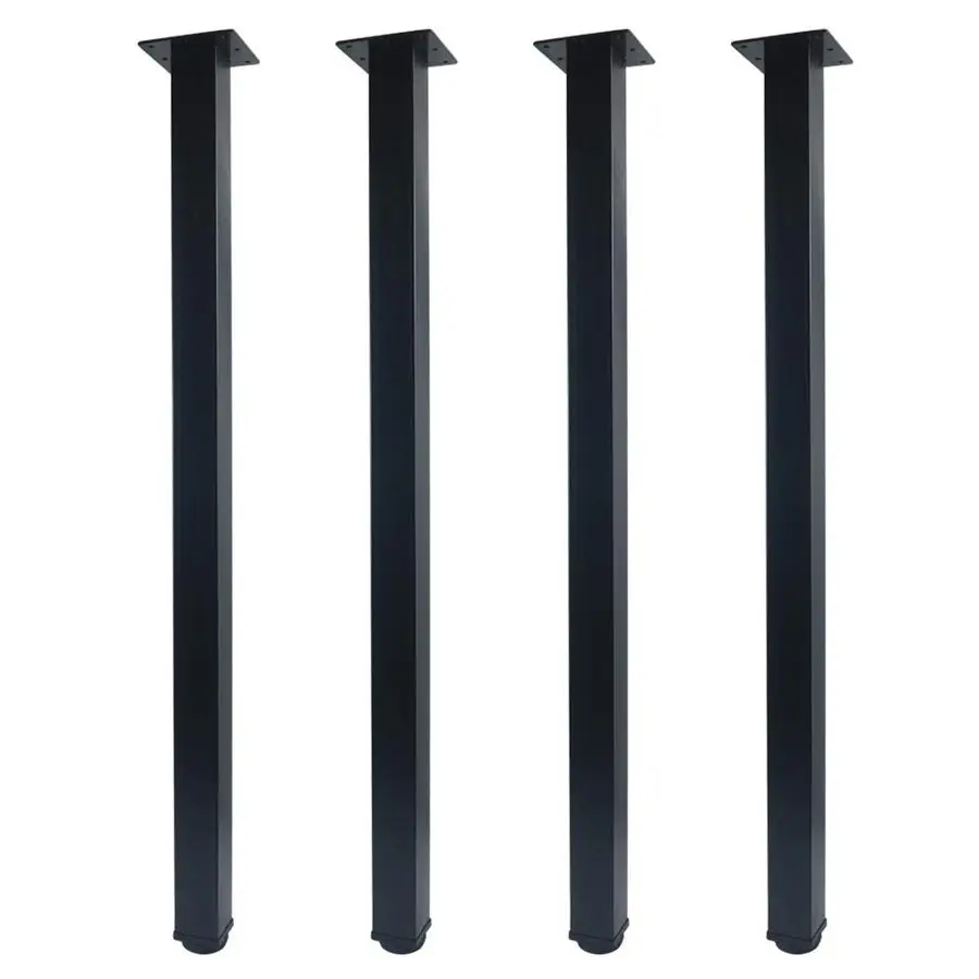 

32 inch Adjustable Metal Desk Legs, Square Office Table Furniture Leg, Set of 4 32 inch