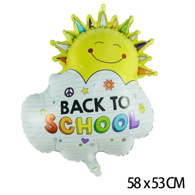 Crayon Small Box Pencil Foil Balloon Backpack Graduation Helium Balloon Learning Birthday Party Decoration Starting To Return To