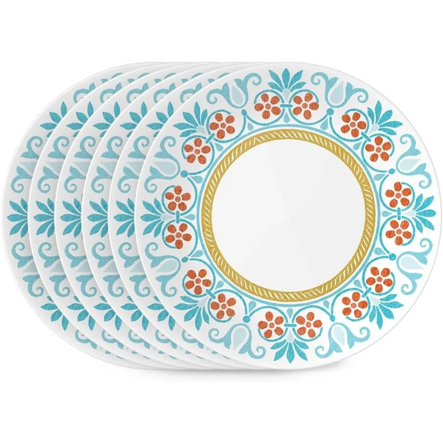 

Global Collection Vitrelle 6Piece Salad Plates Set with Triple Layer Recycled Glass Design Lightweight EcoFriendly 81 2Inch Din