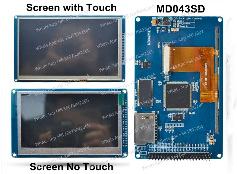 

4.3 inch 40PIN 16M CPLD TFT LCD Screen with PCB Board (Touch/No Touch) MD043SD Drive IC XPT2046 Touch IC 480*272