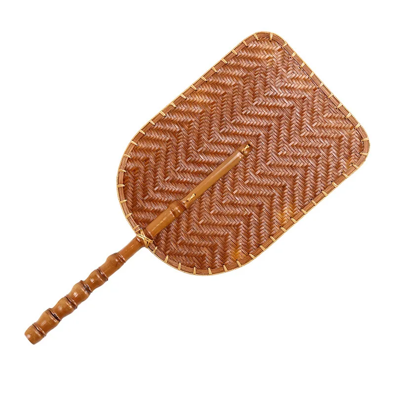 

Fine woven large lacquer fan, pure handmade bamboo woven fan, Chinese retro large lacquer fan