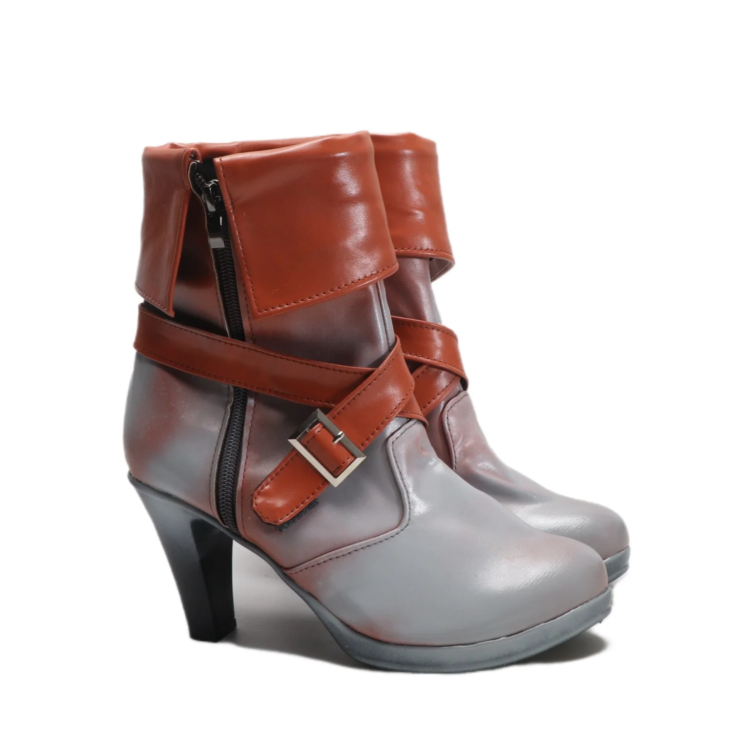 게임 와일드 헌트 트리스 메리골드 코스프레 신발 부츠 PU 가죽 신발