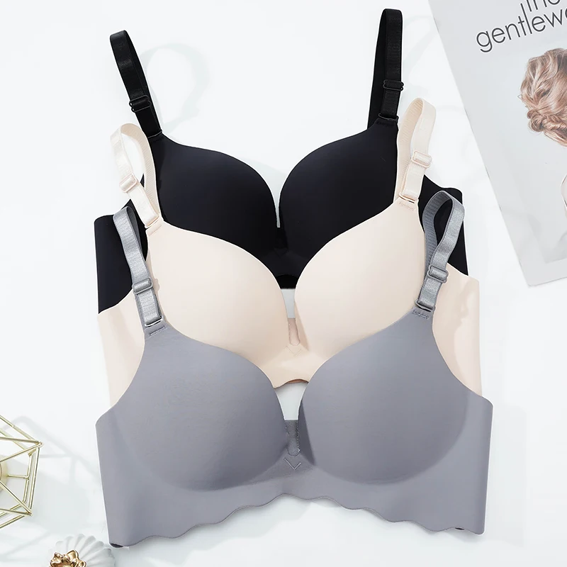 Sujetadores push-up sin costuras para mujer, lencería sin aros, bralette sin relleno, sujetador cómodo e íntimo para mujer, ropa interior de moda francesa