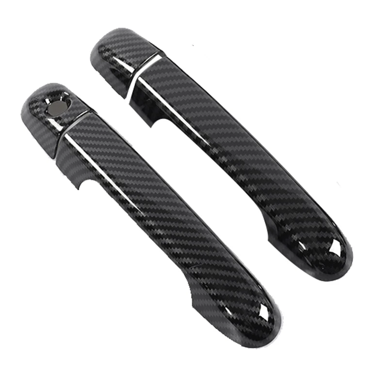 For Hyundai Elantra 2007 2008 2009 2010 Carbon Fiber Outside Exterior Outer Side Door Handle Protector Cover Trim