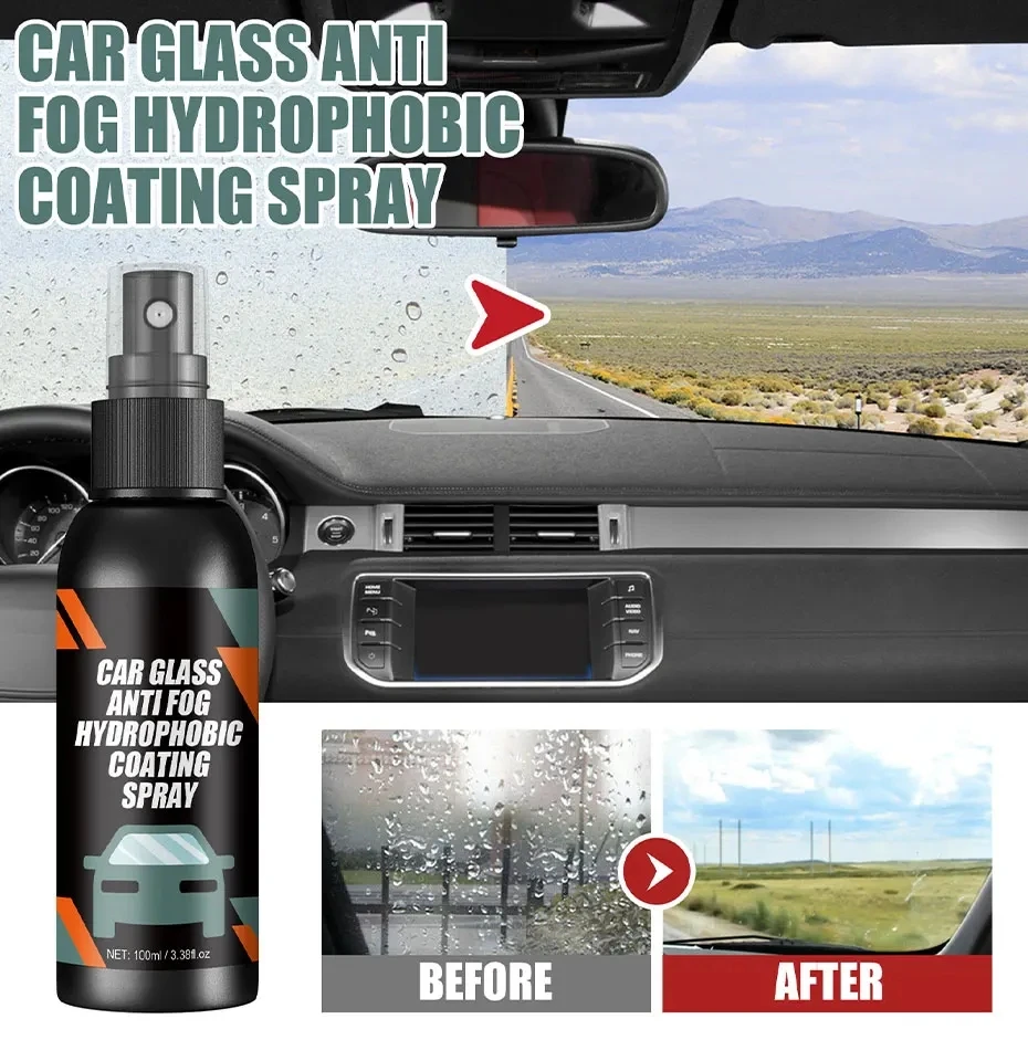 

Car Glass Hydrophobic Anti-rain Car Liquid Windshield Mirror Mask Auto Polish Kit Water Repellent Spray Anti Rain Coating