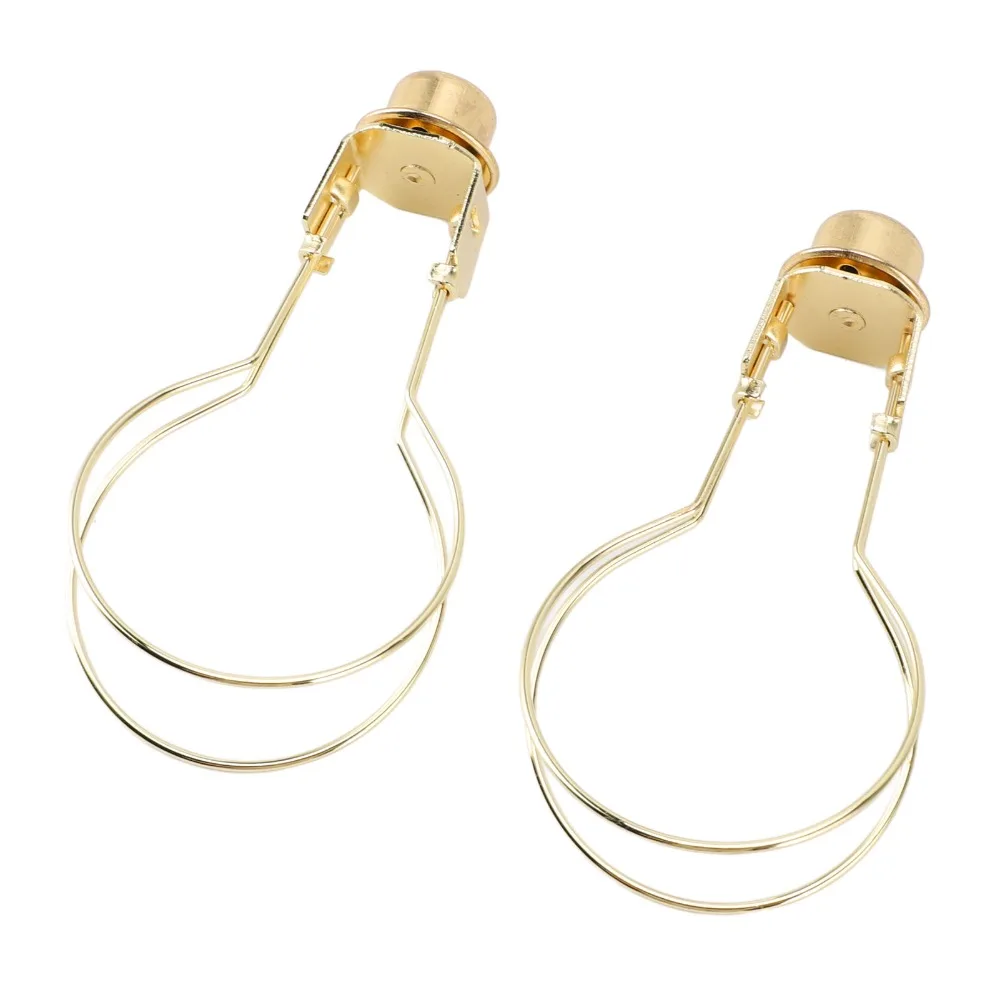 4pcs Convenient Iron Bulb Clip Adapter 4.3 x 2.1in Lamp Shade Holder Light Bulb Adapter For Floor Lamp