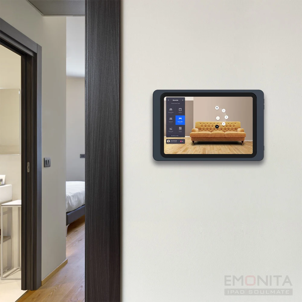 

Настенное беспроводное зарядное устройство EMONITA с чехлом для iPad (10-го поколения)/A16 (2025) POE и DC Магнитный держатель для быстрой зарядки до 18 Вт