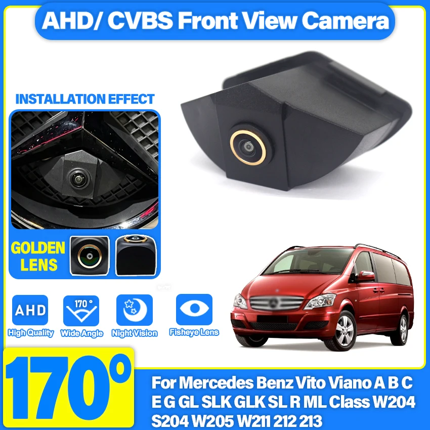 AHD 1080P Auto-Frontkamera mit Logo für Mercedes Benz Vito Viano A B C E G GL SLK GLK SL R ML Klasse W204 S204 W205 W211 212 213