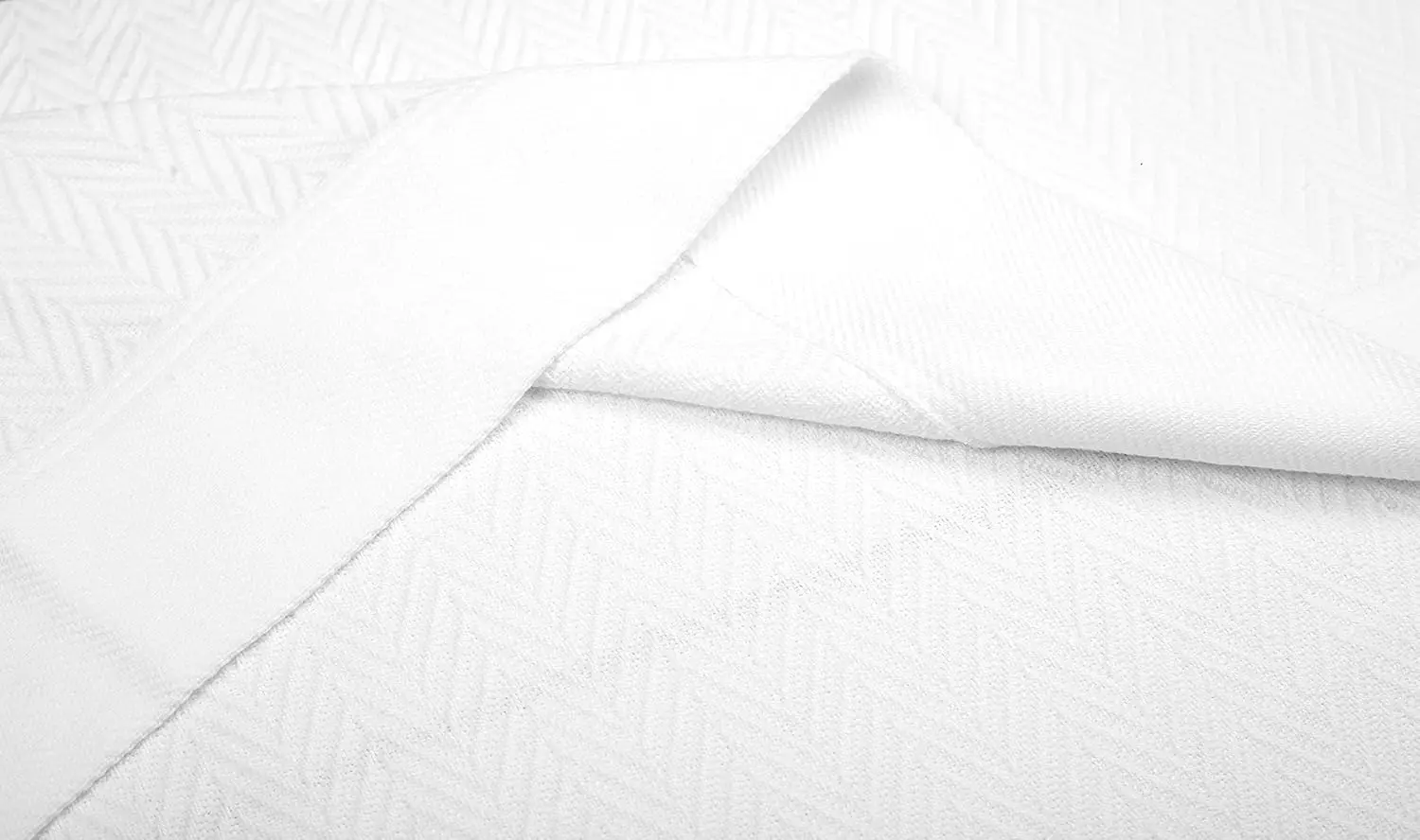 Cotton King Size Blanket | Cozy Lightweight Soft Thermal fits  King Size Bed 106 x92 inches | White