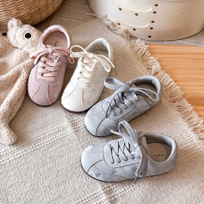 Kleinkind Mädchen Mary Jane Flache Schuhe, Frühling Herbst Wildleder Kreuzriemen Prinzessinnen-Kleidschuhe, Weite Runde Zehenpartie Weiche Sohle Freizeitschuhe – Detail 7