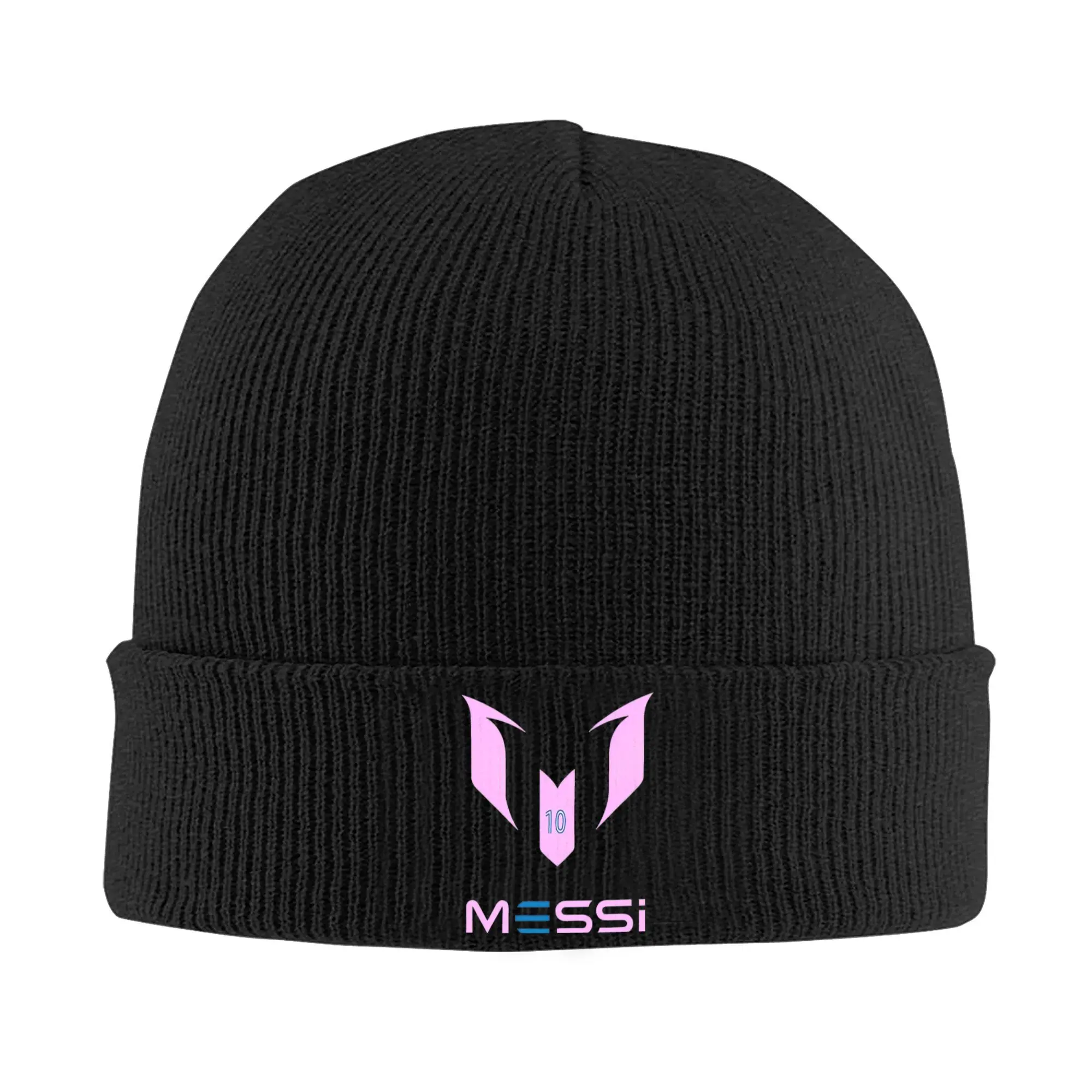 Lionel Messis Soccer Knitted Caps Women's Men's Beanies Winter Hat Acrylic  Hip Hop Melon Cap