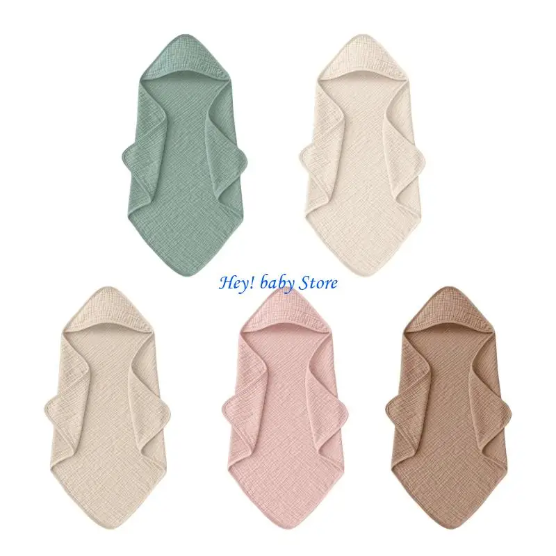 

Q1FE Infants Bath Wrap Cotton Swaddles Blanket Breathable for Bath Time and Hospital