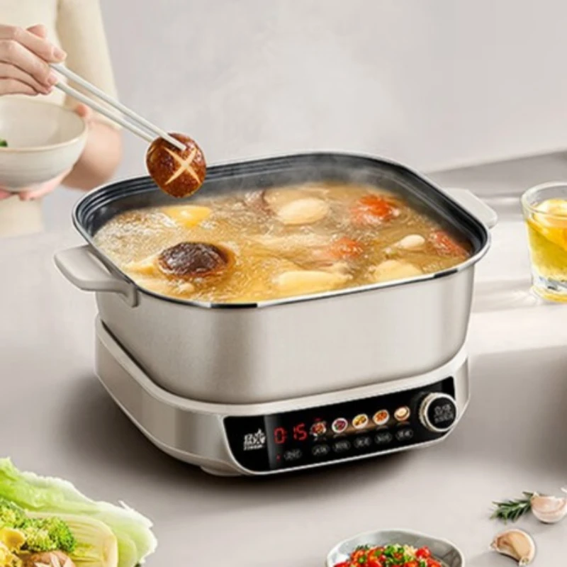 SUPORIH Electric Hot Pot, 2200W Multifunctional Electric Hot Pot for Home Use, High-Power Grill and Hot Pot, Dedicated Pot Type