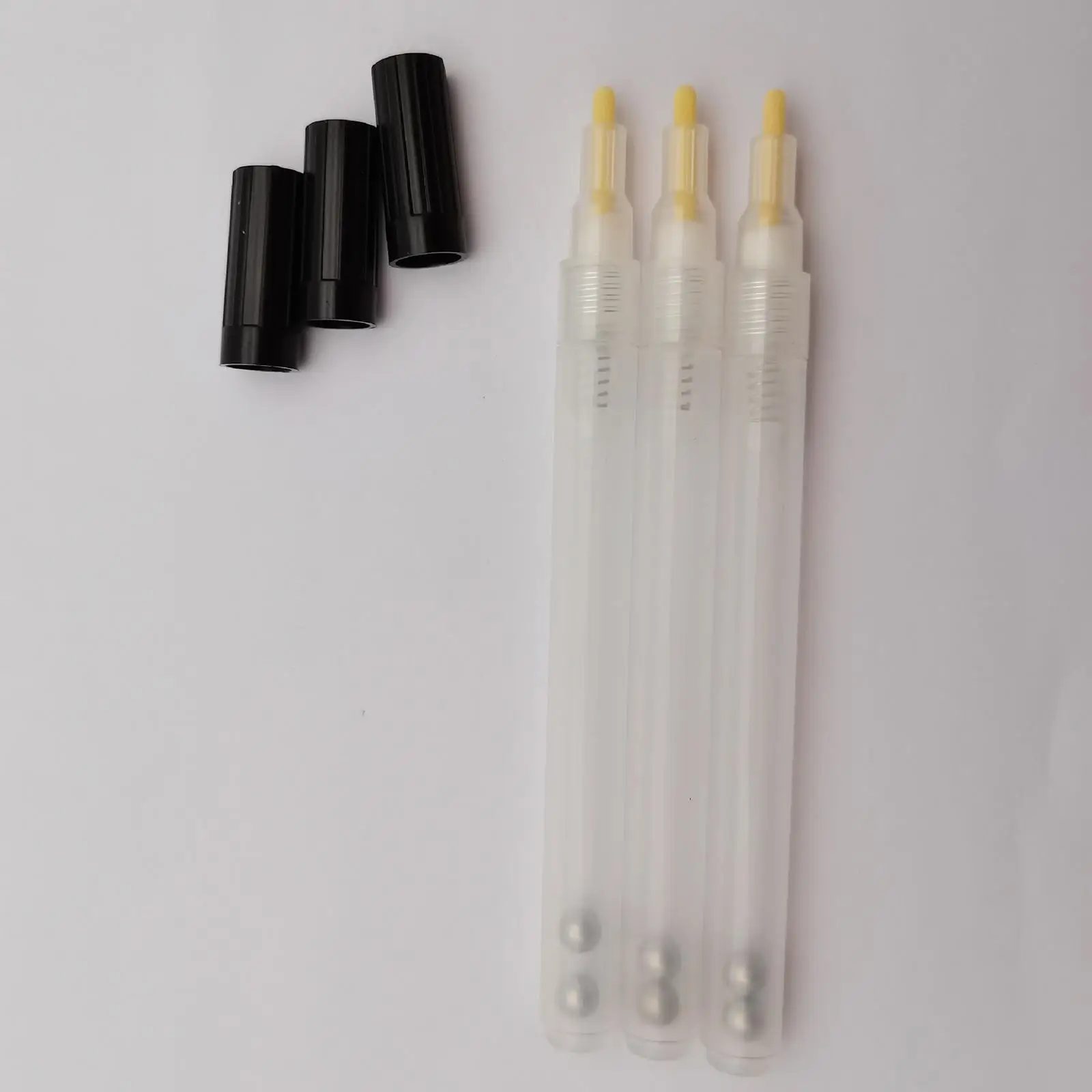 Empty Fillable Paint Pens Fine Tip 1mm Refillable Marker Tubes for Acrylic Oil Watercolor Art Supplies