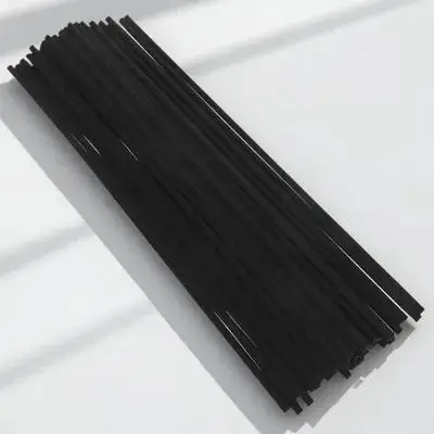 

50pcs Black Essential Oil Diffuser Aromatherapy Fiber Reed For Home Office Car Air Freshener Long Lasting Scent Wood Fiber Aroma