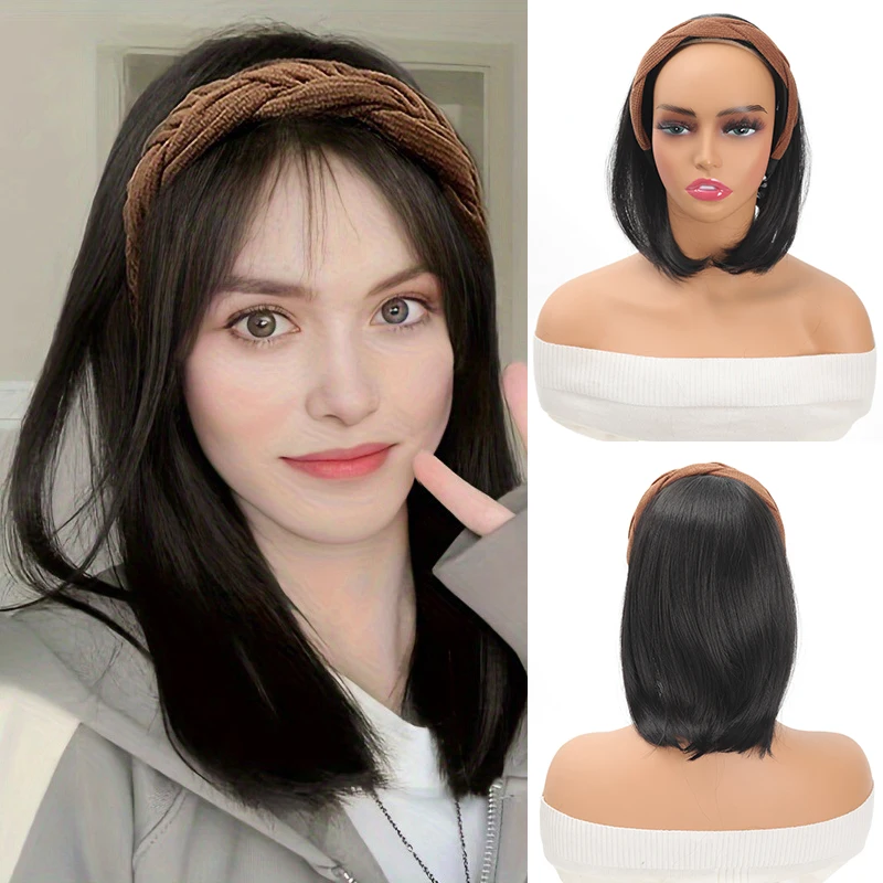 Synthetische Haars pange in Verlängerungen Twist Hair Hoop Perücken für Frauen integrierte Mode Simulations clip in Twist Hoop Haar 12 Zoll