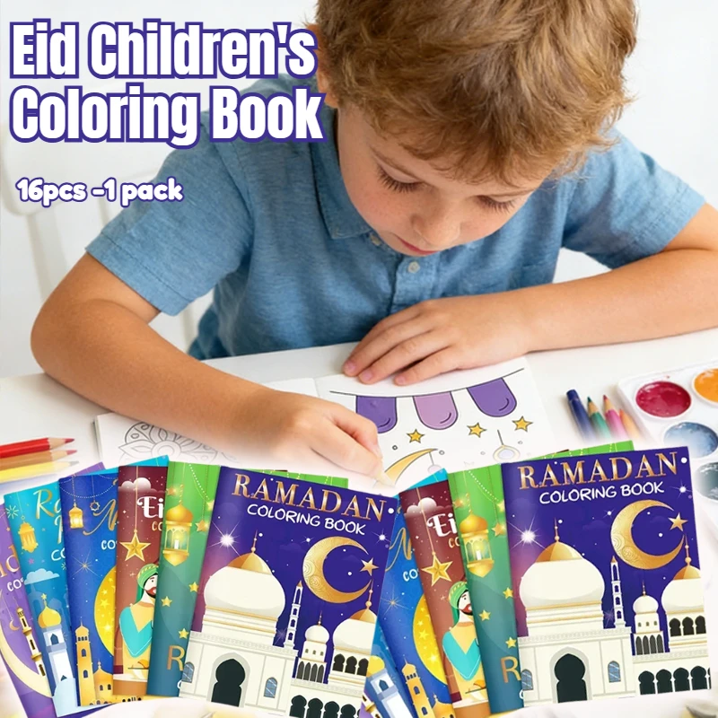 

DIY Educational Gift For Kids Eid Children's Sketchbook Coloring Book Ramadan Mubarak Islamic Doodle Activity Set