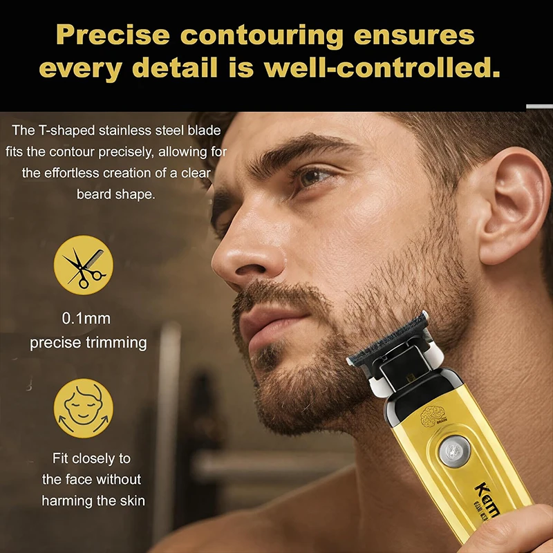 Kemei KM-90-5 Professioneller 7500 RPM Haarschneider für Friseure Wiederaufladbarer Trimmer Bürstenloser Motor Haarschneidemaschine für Männer – Detail 1