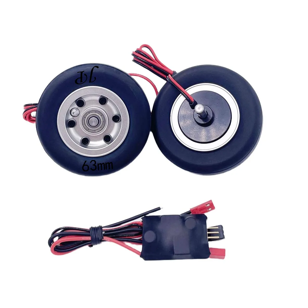 XAERO – roues de frein 63mm/75mm pour Jet RC, moyeu en aluminium robuste avec pneus en caoutchouc à haute friction, accessoires de train d'atterrissage