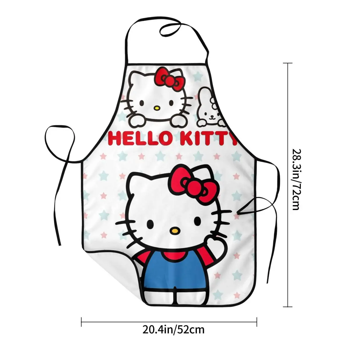 Avental bonito dos desenhos animados da hello kitty pintura de limpeza doméstica hellokitty aventais jardim à prova dwaterproof água pinafore chef