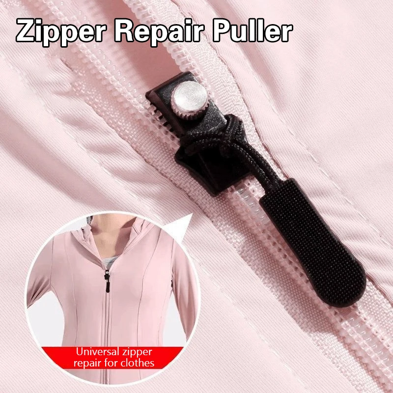 Universal Zipper Repair Kit Quick Instant Detachable Zipper Head Replacement Zipper Slider Pull For Jacket Bags Coat Free Sewing