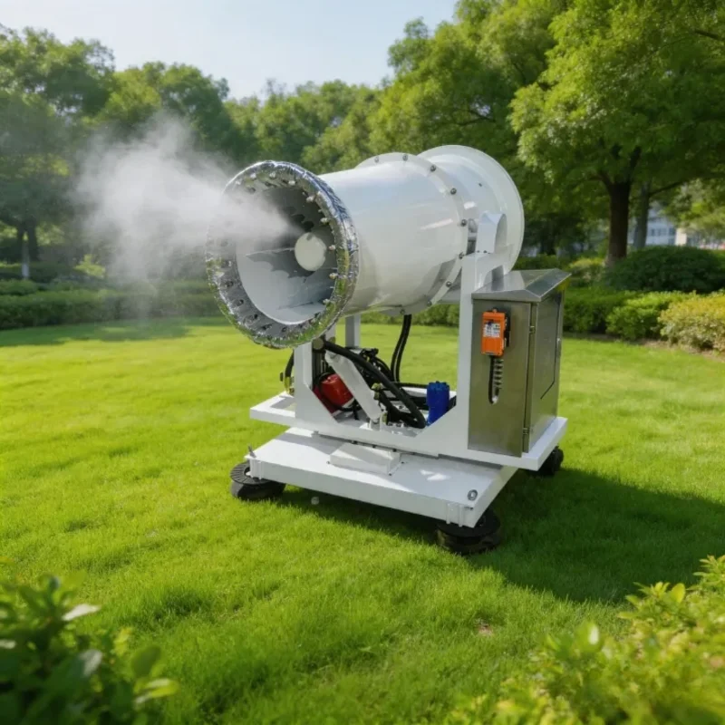 Water Mist Spraying Unit Fixed Base 46m Spray Scope Remote Control for Raw Material Yard Fog Cannon Machine Device