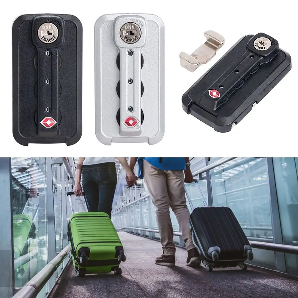 TSA 3 Digit Combination Lock Anti theft Lock Catch Suitcase Luggage Coded Lock Padlock Security Tool Customs Password Lock