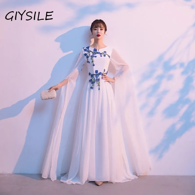 

Spring New Style Classical Women's Long Dress Round Neck A-line Skirt Long Sleeve Formal Dress Women Elegant Evening Dresses