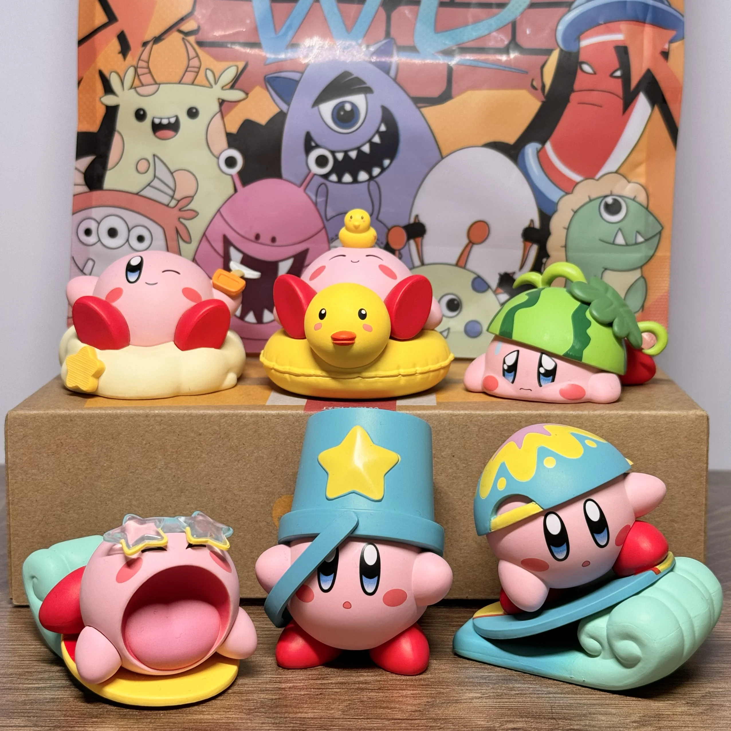 

Набор милых фигурок серии Kirby Beach — игрушка для декора рабочего стола и подарок на день рождения