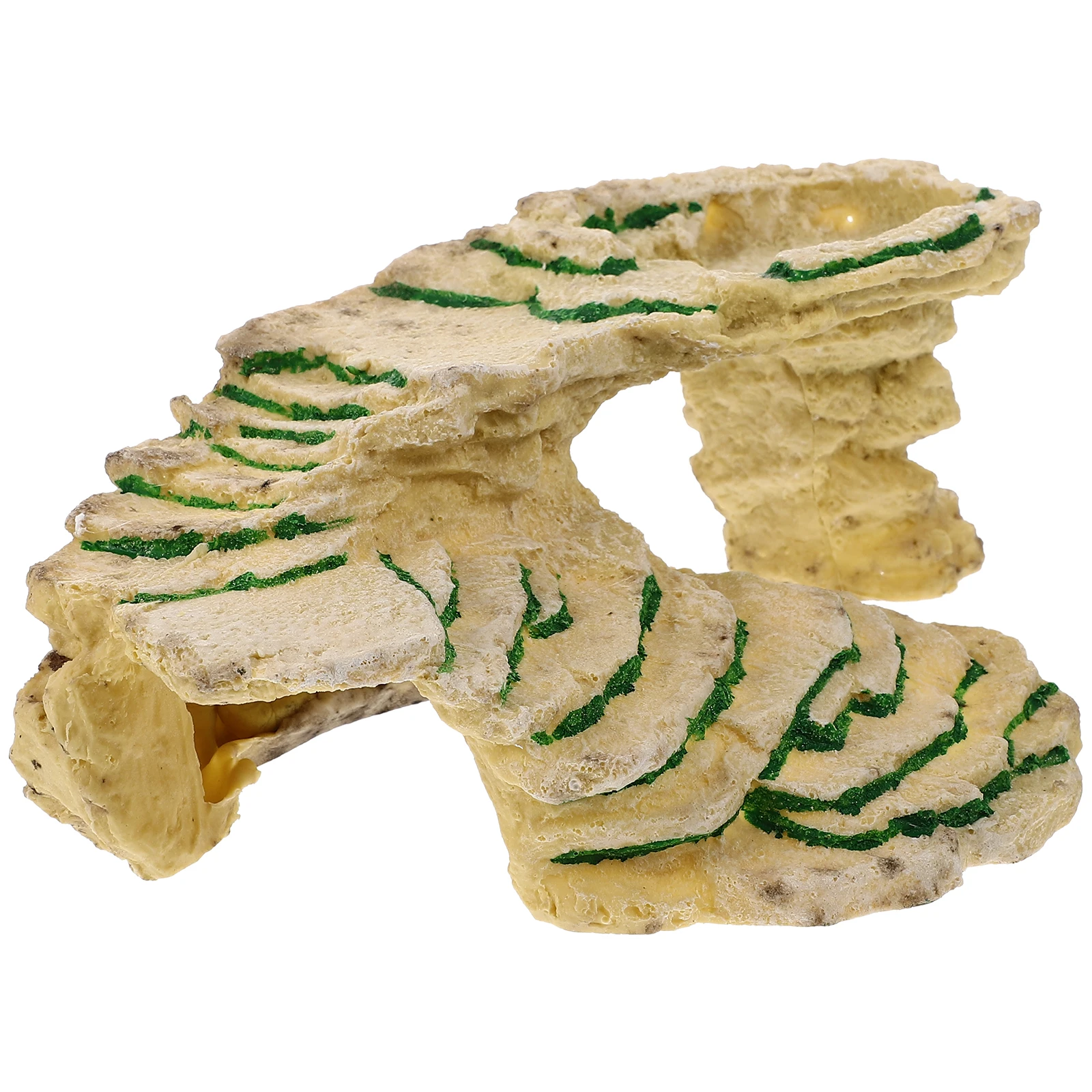 

Pet Hiding House Resin Basking Platform for Turtle Lizard Vivid Climbing Shelter Aquarium Decor Reptile Habitat Accessory
