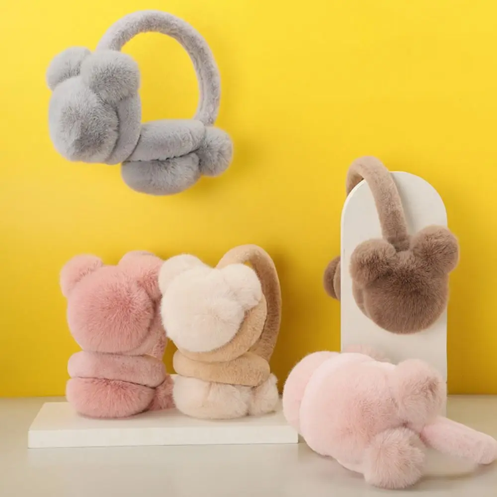 패션 겨울 따뜻한 부드러운 귀마개 귀 보호 방한 플러피 이어플랩 두꺼운 귀마개 여성 남성 야외용