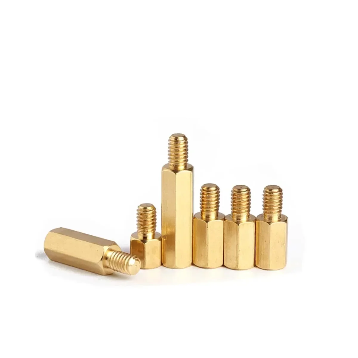 Brass Single Head Thread Hexagonal Pad High Screw Column Hexagonal Copper Support Spacing Column M4M5