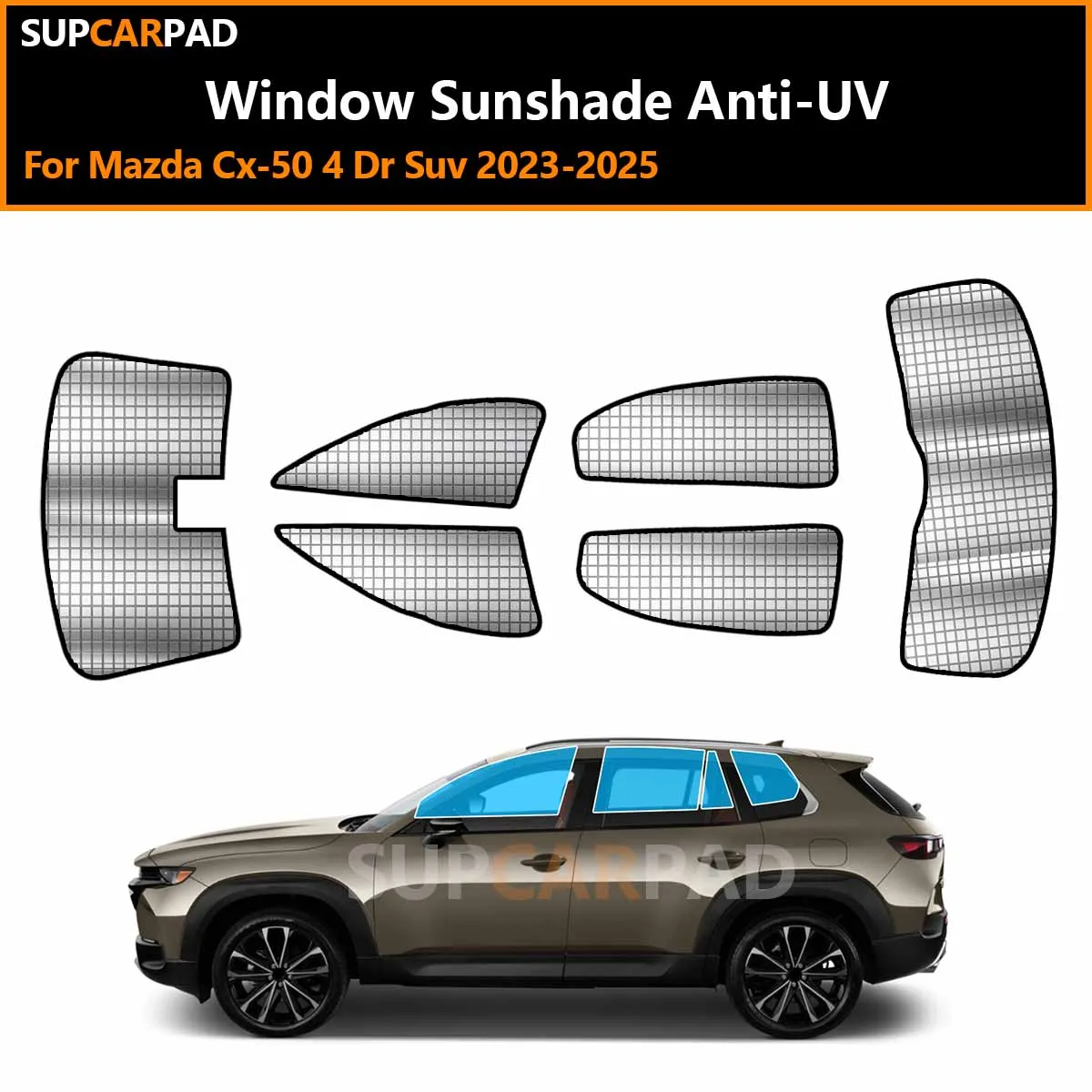 

For Mazda Cx-50 4 Dr Suv 2023-2025 Custom Car Window Sunshade Anti-UV Car Sun Window Visors Sunshade Covers Accessories
