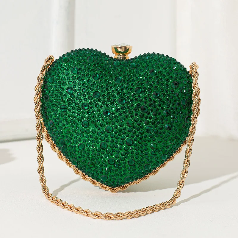 

Love studded diamond crossbody women's handbag, high-end banquet bag, one shoulder hand-held makeup bag