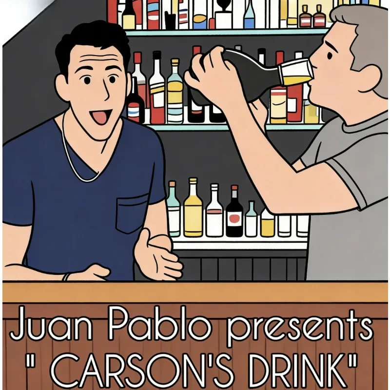 

CARSON'S DRINK (Gimmicks and Online Instructions) by Juan Pablo Floating Wine Glass Magic Tricks Mentalism Illusion Close up Fun