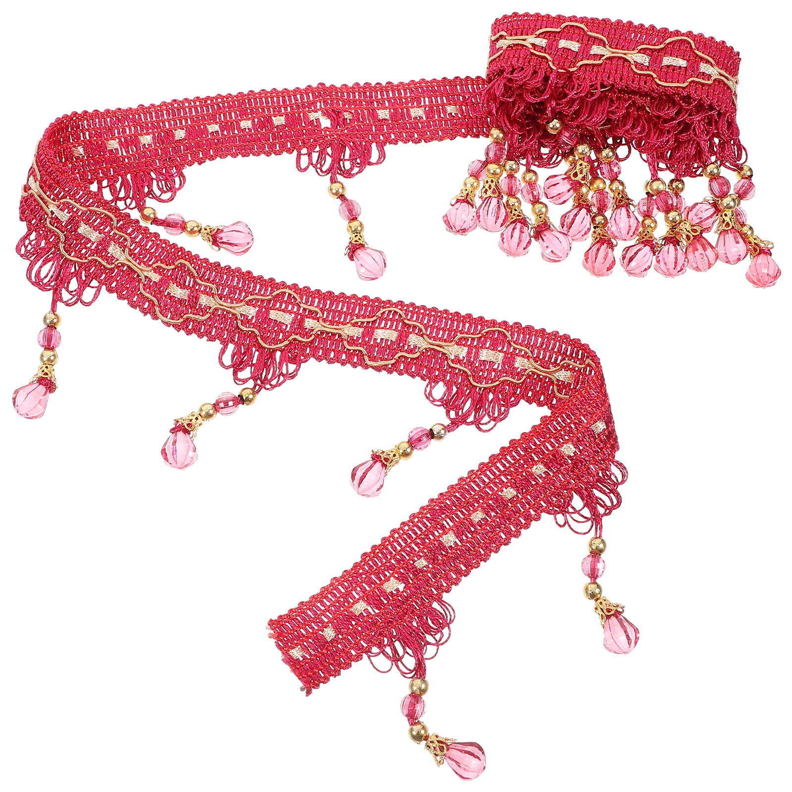 

12M Crystal Red Trim For Sewing Chainette Sewing Glitter Tassel Trim Accessories Home Decor Curtains Sofa Bedding