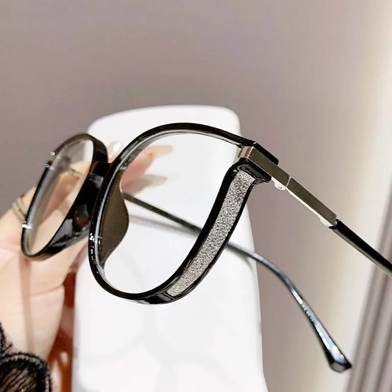 Lunettes de myopie photochromiques à monture scintillante pour femmes, surdimensionnées, UV d'extérieur, vue de près, mode, dioptrie à-4.0
