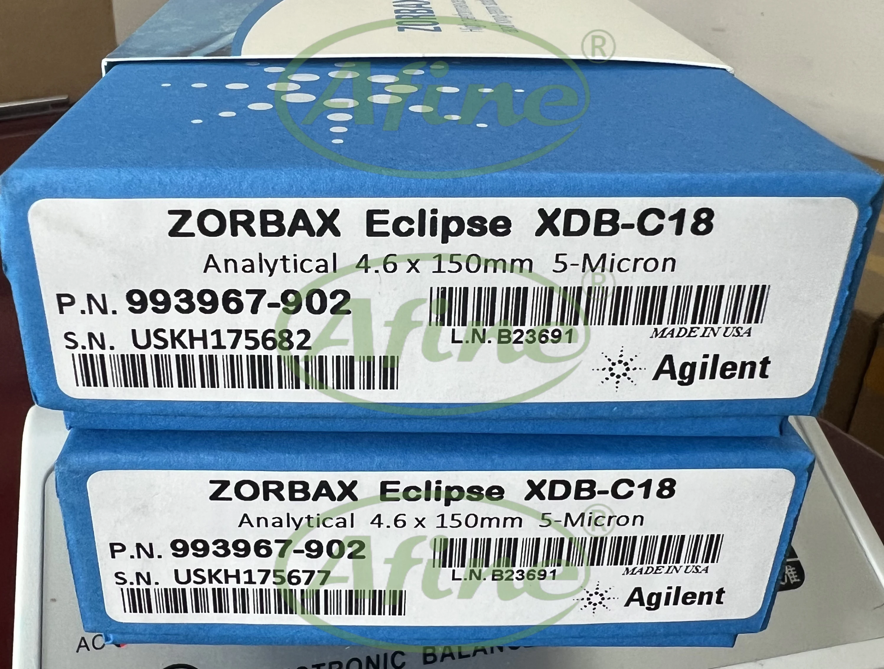 AFINE Agilent ZORBAX 이클립스 XDB-C18, 993967-902 4.6x150mm, 5 미크론, 400 바