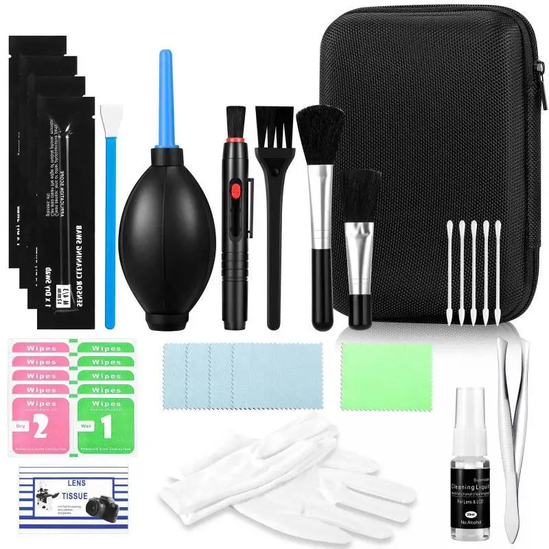 Professional Camera Cleaning Kit With Cleaning Swabs Microfiber Cloths Camera Cleaning Pen For Camera Lens Optical Lens