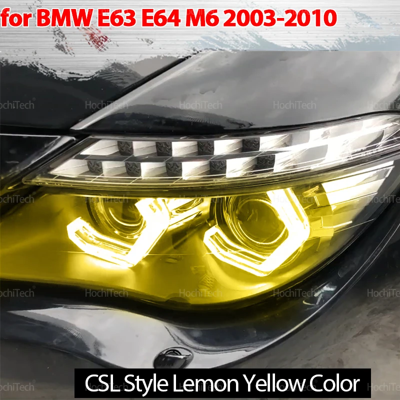 

Для BMW 6 SERIES E63 E64 630Ci 630i 645Ci 650i M6 03-10 Модернизация M4 Стиль Белый Желтый Фара Дневные Ходовые огни Ангельские Глаза