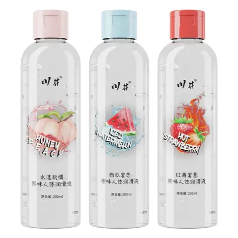 200ml Flavoured Intimate Lubricant Strawberry Watermelon/Peach Edible Kissable Gel pH Balanced Silky Non Sticky Discreet Box