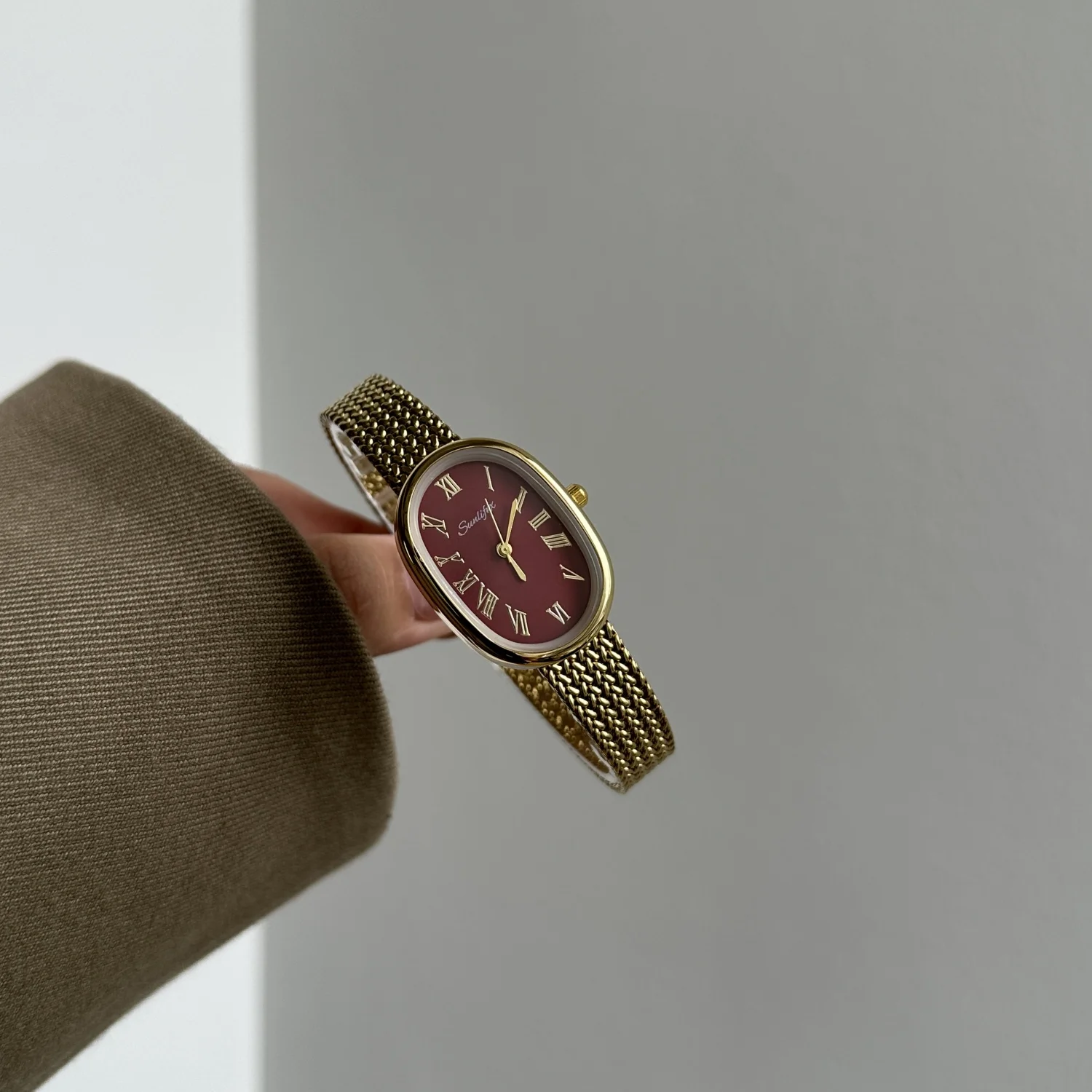 

SUNLIFEX New Simple Oval Quartz Watches Stainless Steel Band Bracelet Women's Watch Dress Clock Brand Ladies Wristwatch Reloj