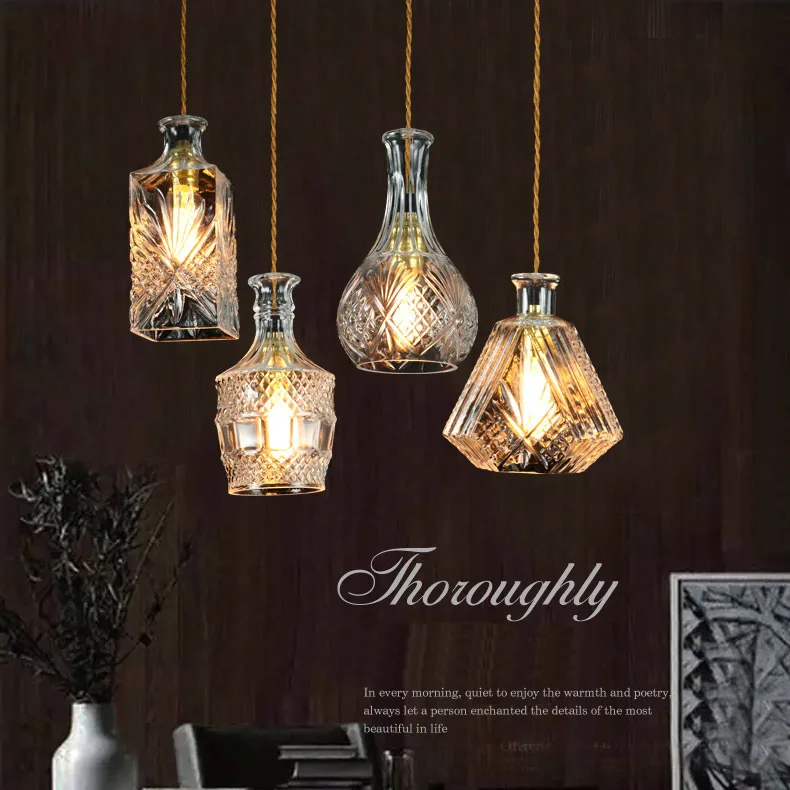 Imagem -02 - Industrial Loft Vintage Pendant Light Glass Iron Lamp Edison Bulb para Sala de Jantar e Bar Americano E27