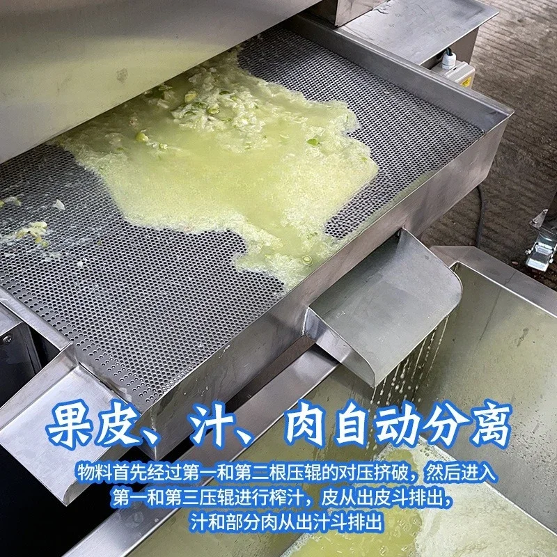 Automatic Orange Lemon Passion Fruit Seed Removal Roller Juicer, Perfume Lemon Juicing Production Line