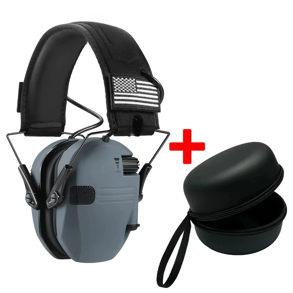 NONE NEUE Elektronische Schießen Ohrenschützer Anti-Lärm Kopfhörer Sound Verstärkung Gehörschutz Headset Faltbar mit fall 8